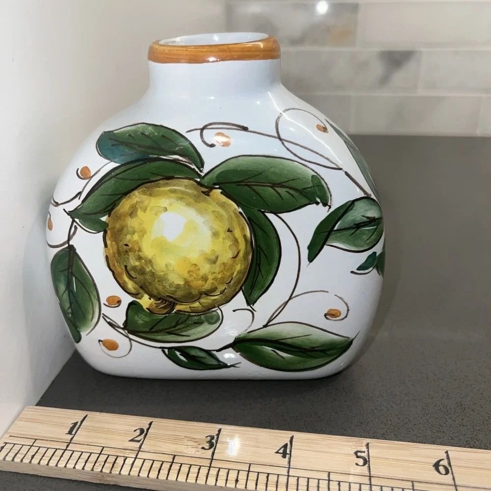 VintageFirenz Handpainted Fruit Vase